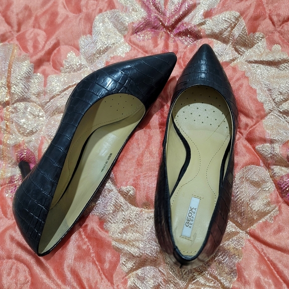 Geox Women's D Elina C Dress Black Pumps Size 36 - Picture 3 of 8